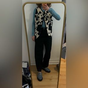 Versace Runway cashmere and wool vest Small